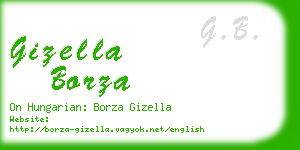 gizella borza business card